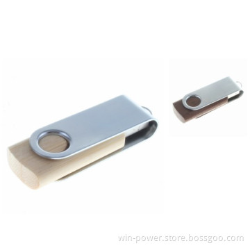 Swivel USB Disk Swivel USB Flash Memory Wooden USB